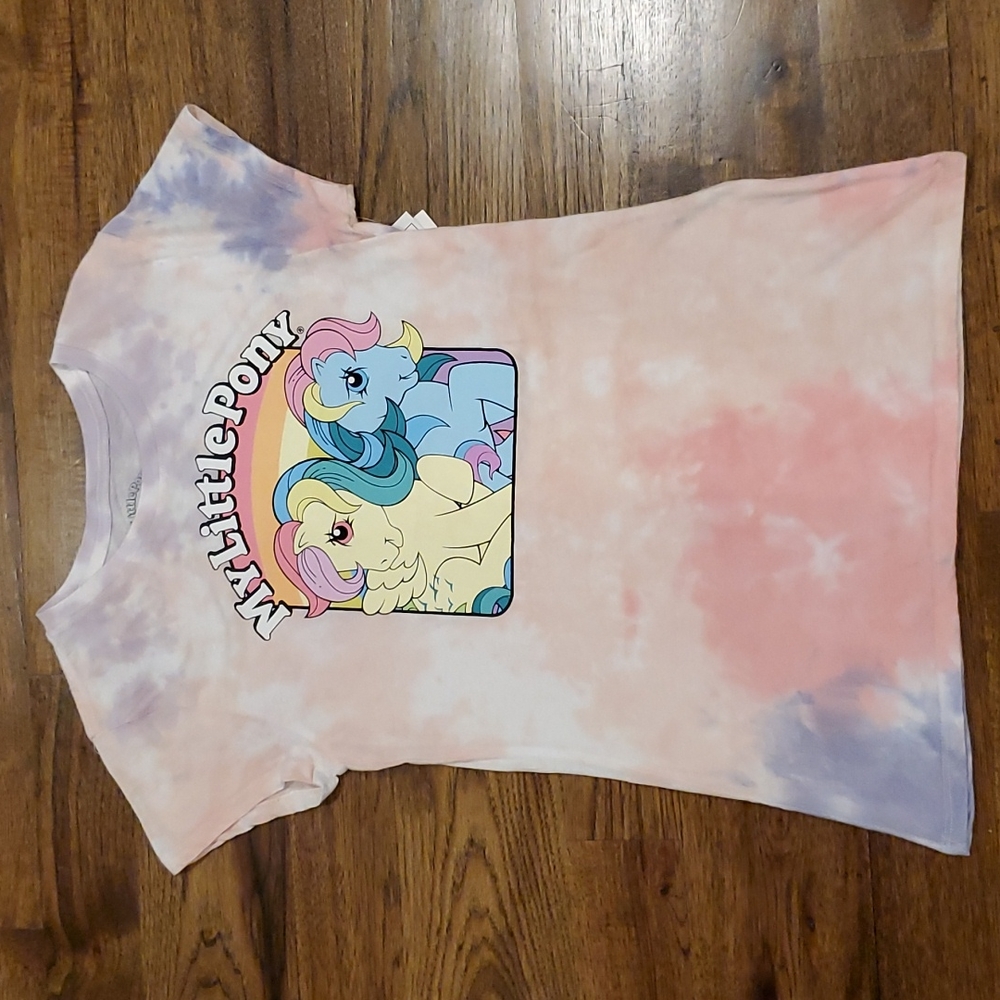 Womens My Little Pony tie dye short sleeve tshirt size L